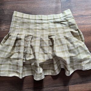 Plaid Pleated Skirt